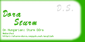 dora sturm business card
