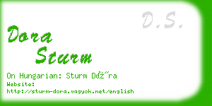 dora sturm business card